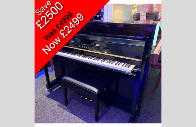 Yamaha Polished Ebony LX-110 TP-E Upright Piano, Used - All Inclusive Premium Package (SN:J1647588) - Image 1